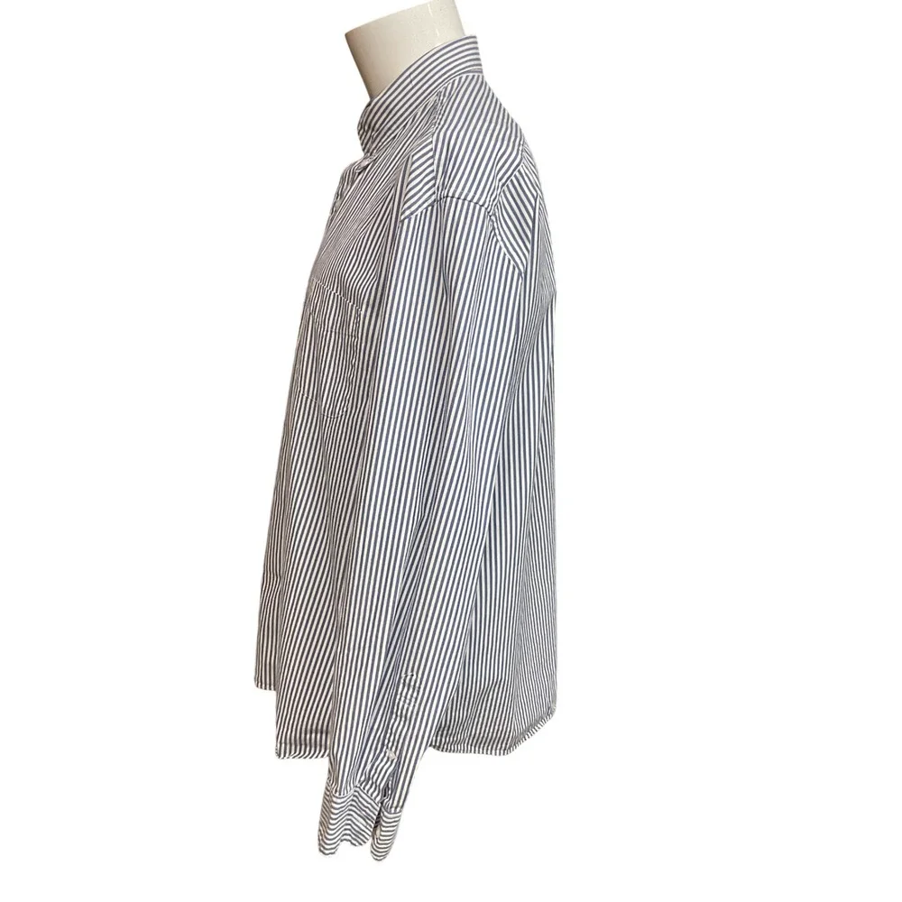 J. Crew Men's Striped Printed Collared Long Sleeve Stretch Button Up Shirt Sz XL
